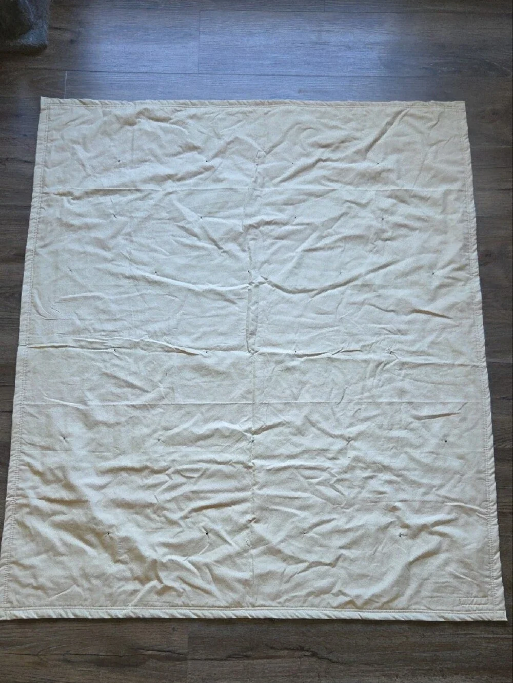 Handmade Navy & Yellow Baby Patchwork Quilt Blanket Polka Dot And Teddy Bear